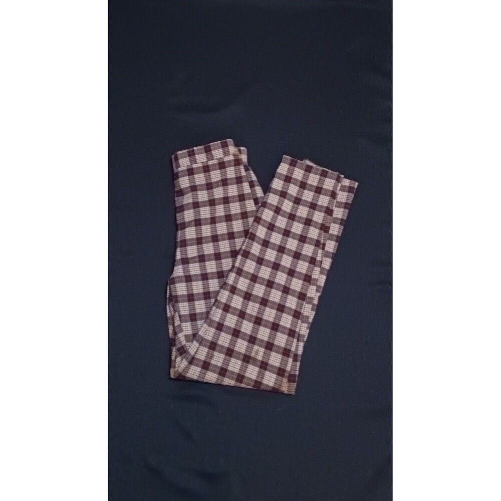 Brown and cream patterned pants